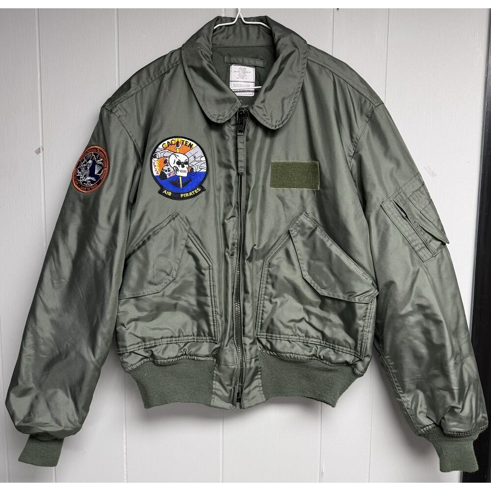 Military Flyers Jacket Cold Weather 45/P Sz XL Patches Valley Apparel